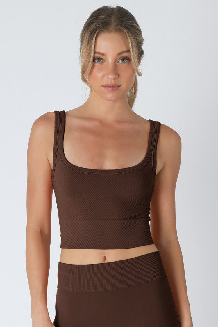 Time To Trim Ribbed Crop Top