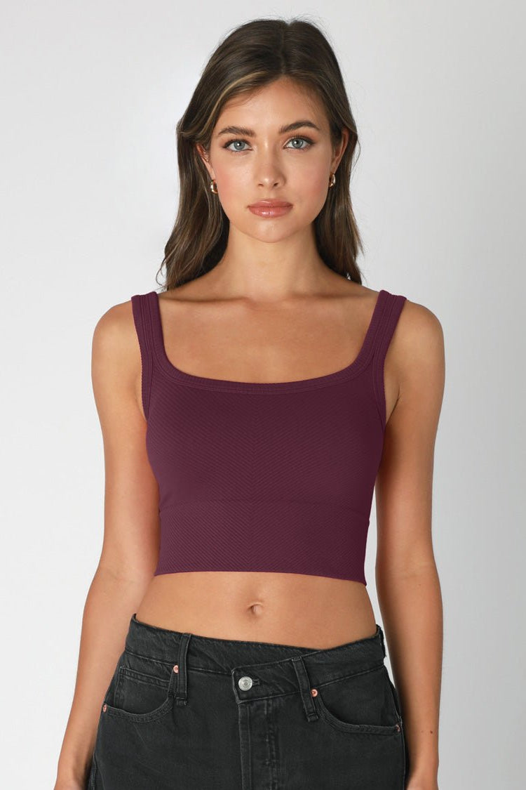 Time To Trim Ribbed Crop Top
