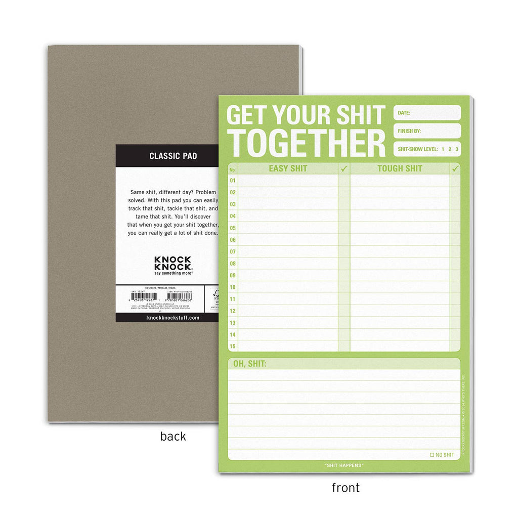 Get Your Shit Together Notepads