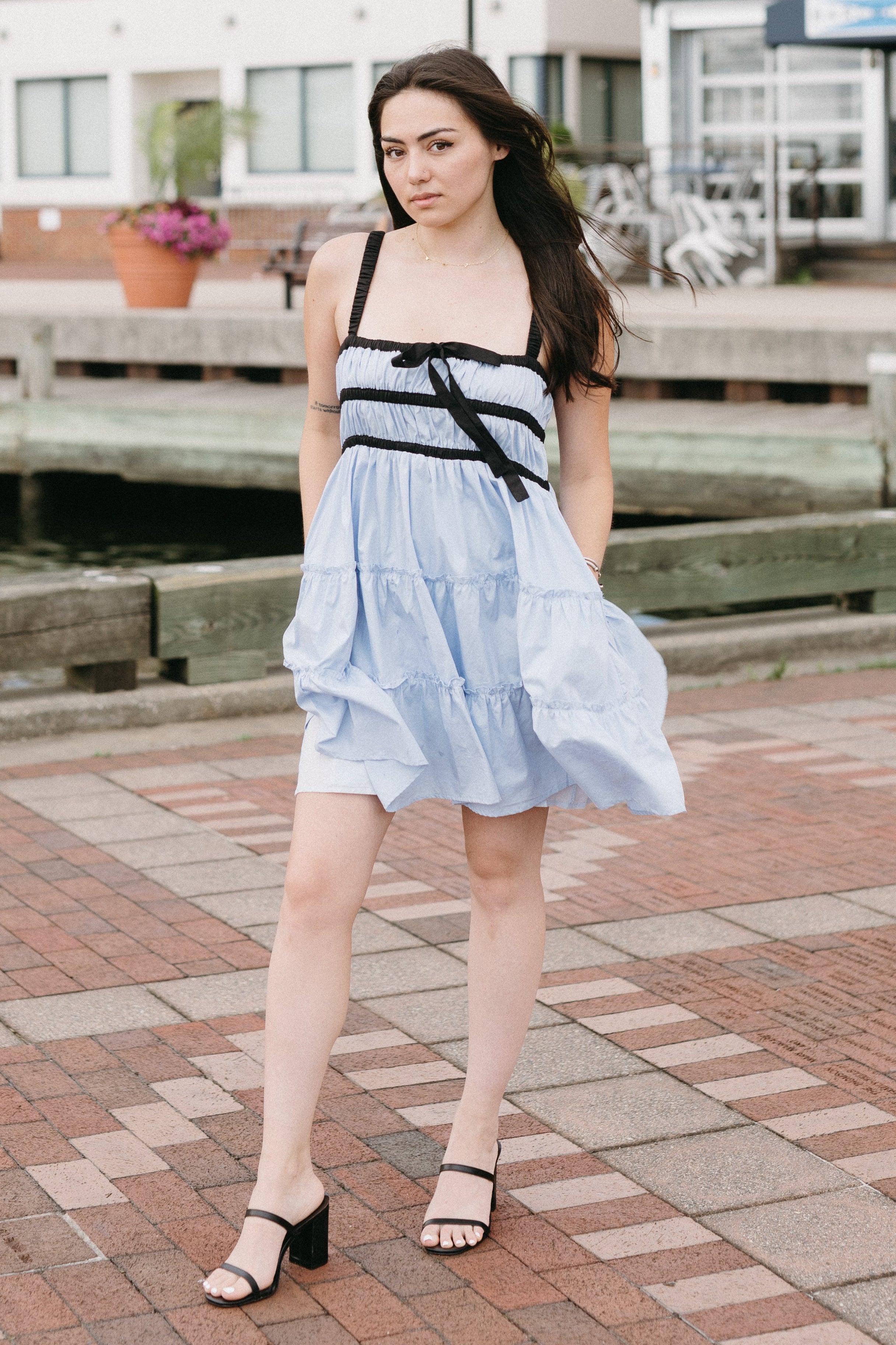 The Contrast Code Mini Dress