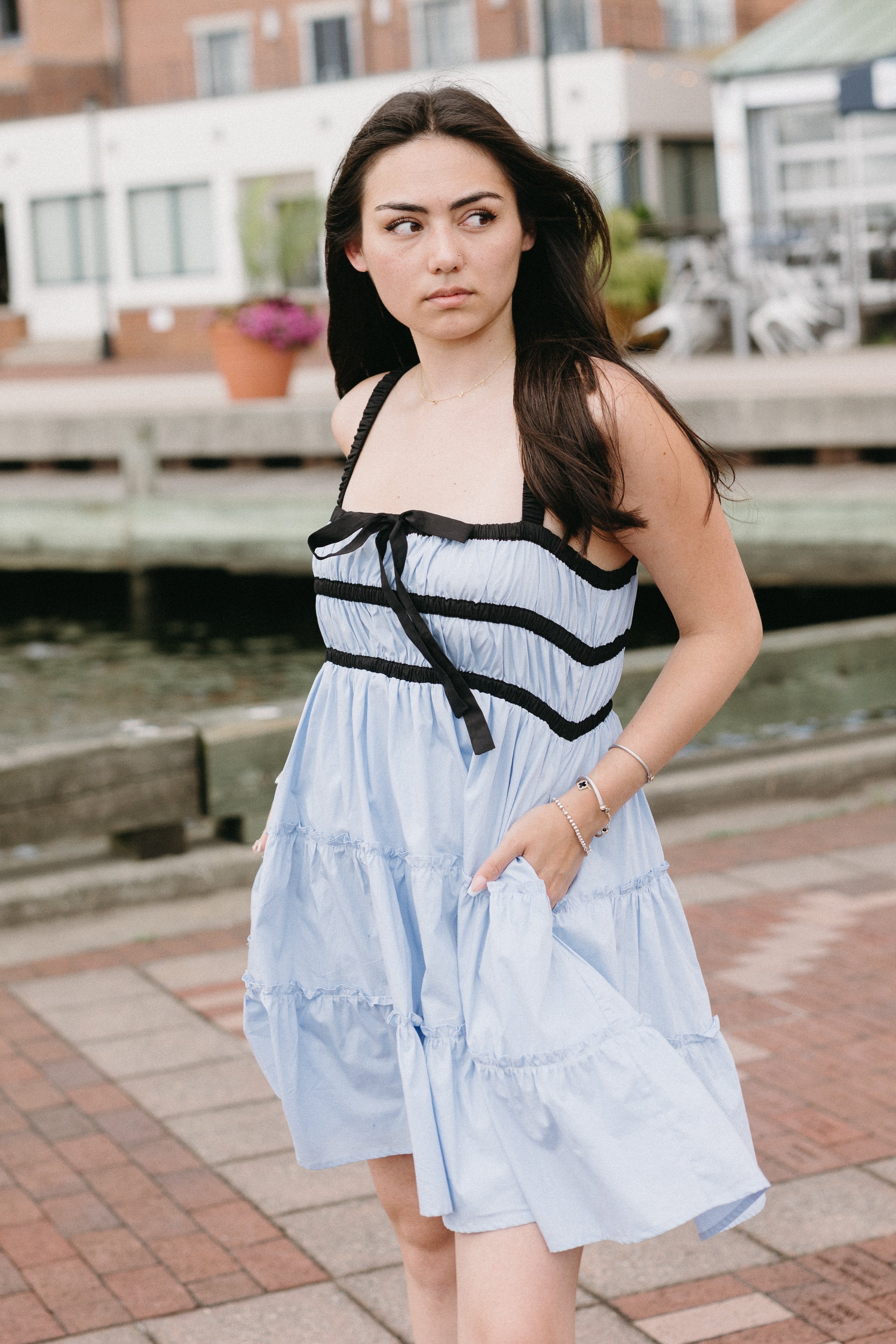 The Contrast Code Mini Dress