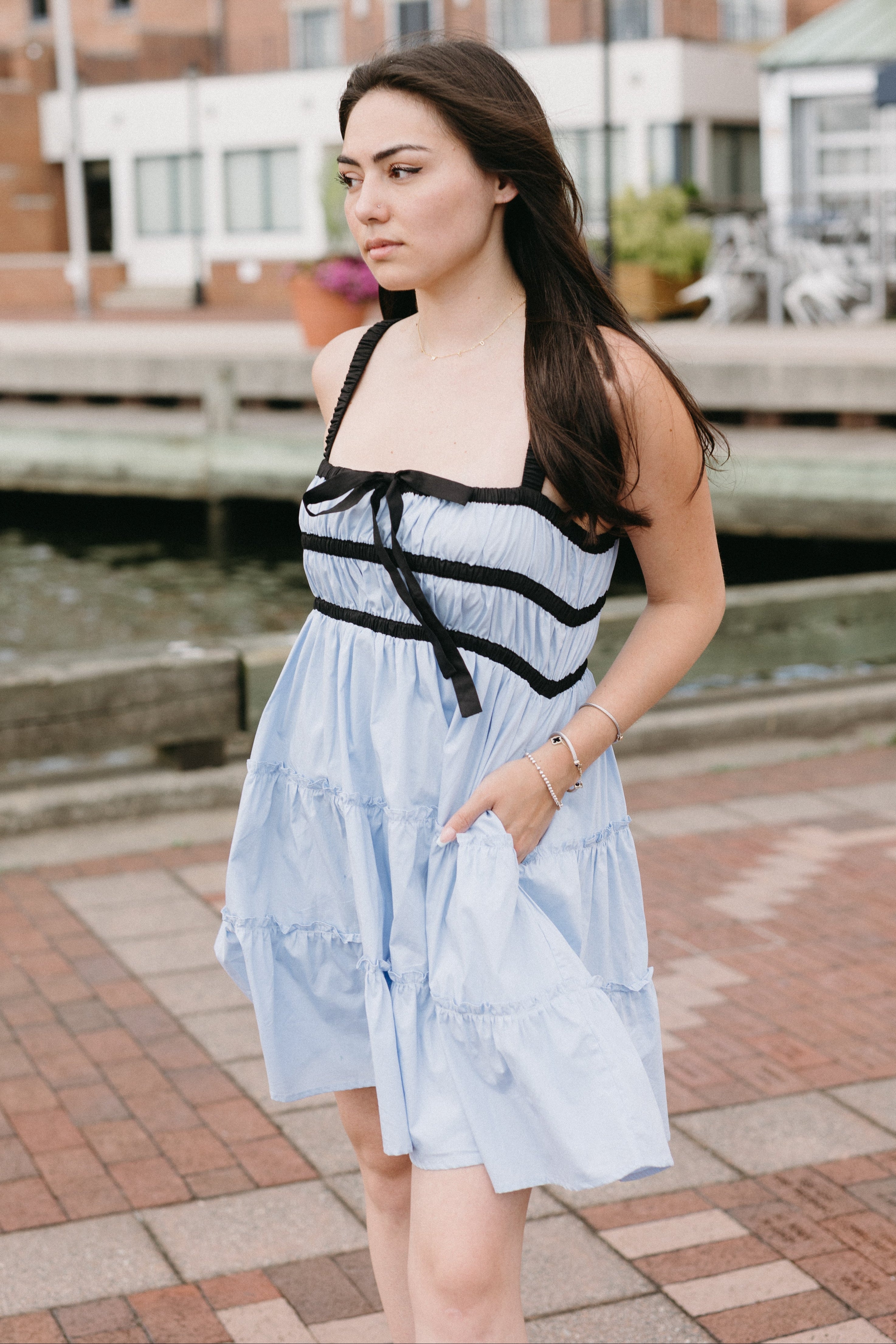 The Contrast Code Mini Dress
