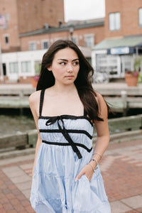 The Contrast Code Mini Dress