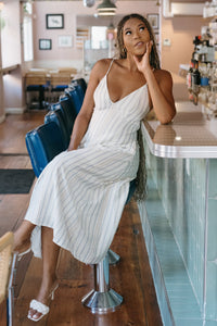Vista Stripe Midi Dress