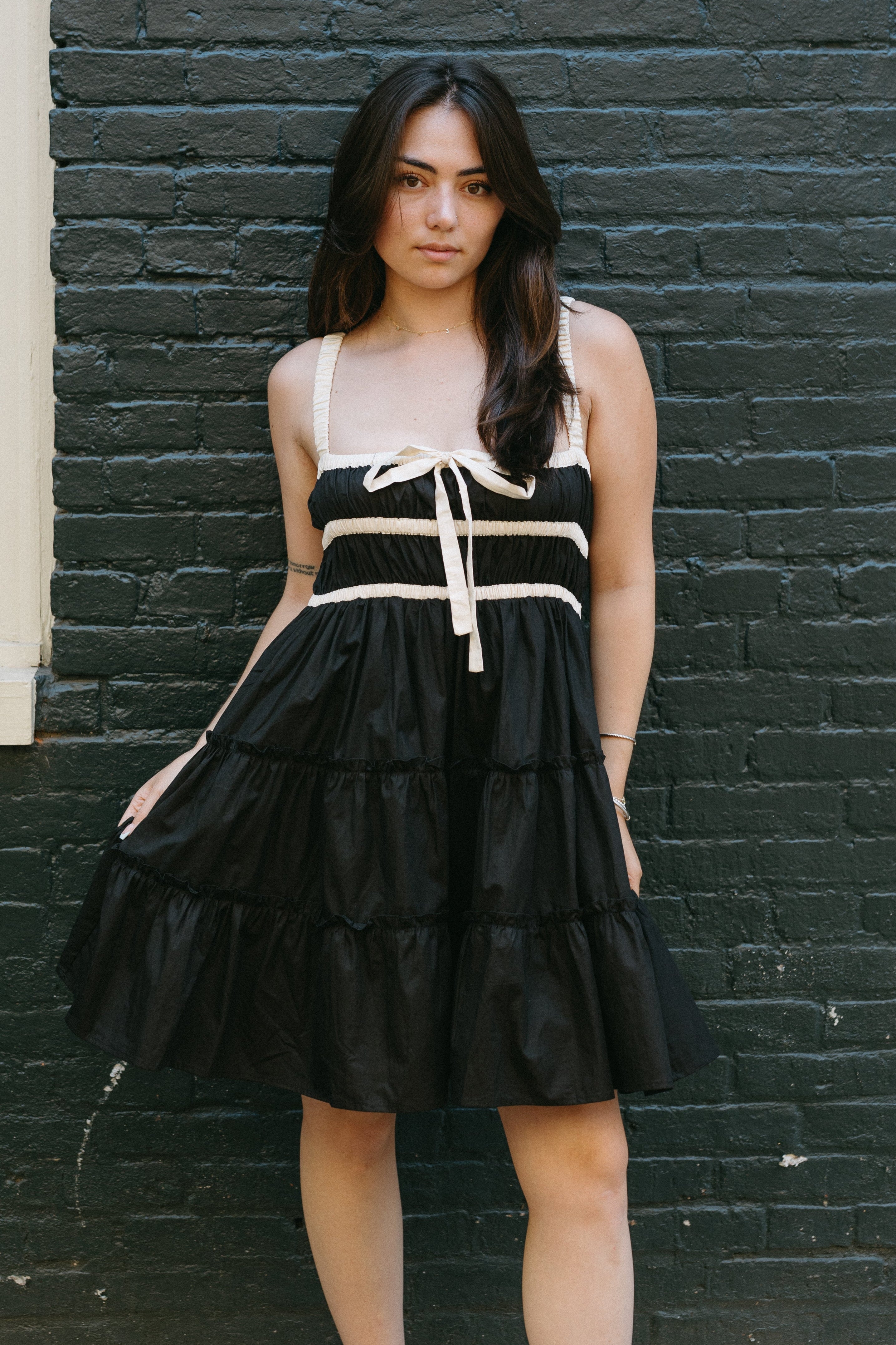 The Contrast Code Mini Dress