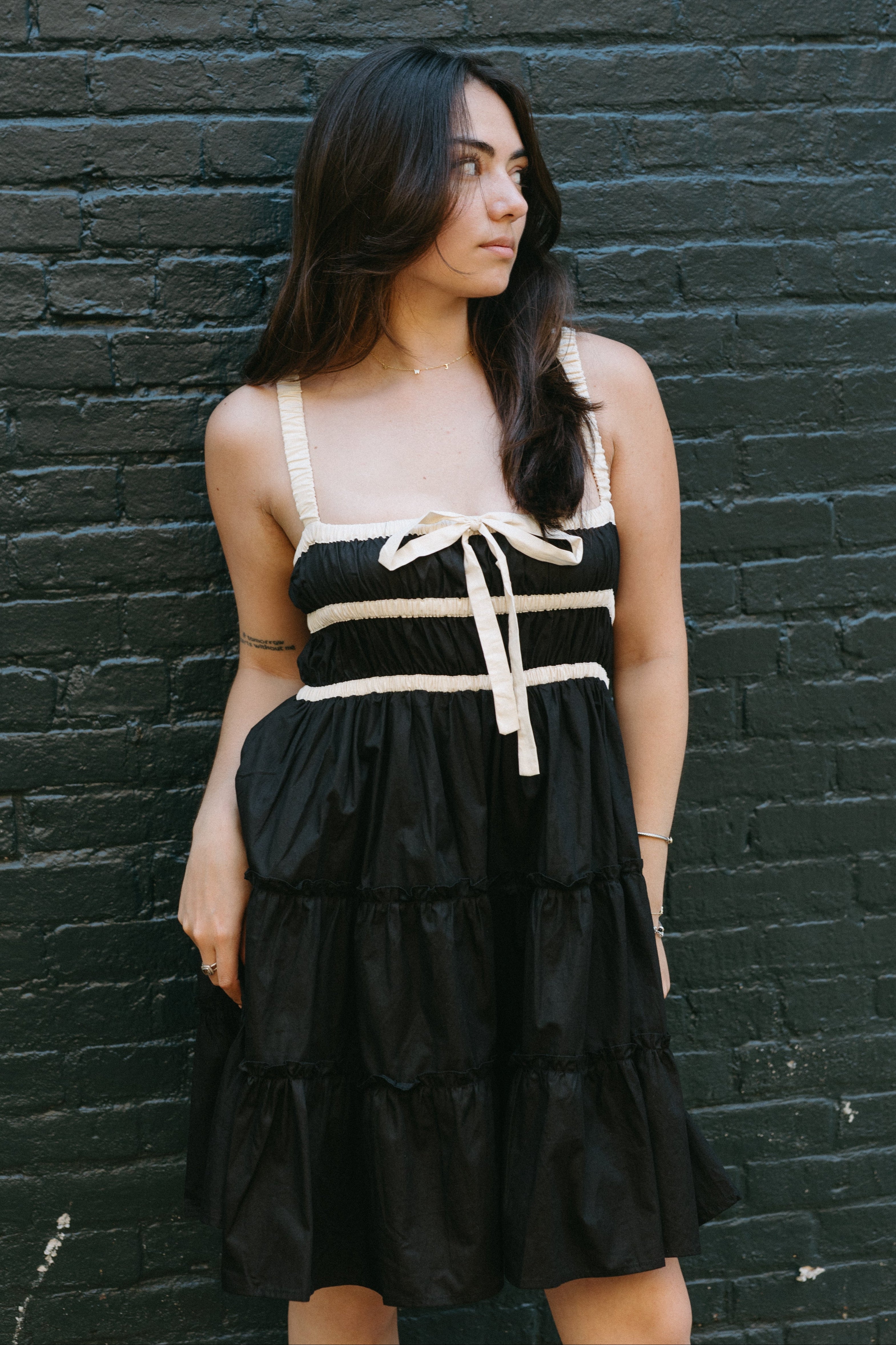 The Contrast Code Mini Dress