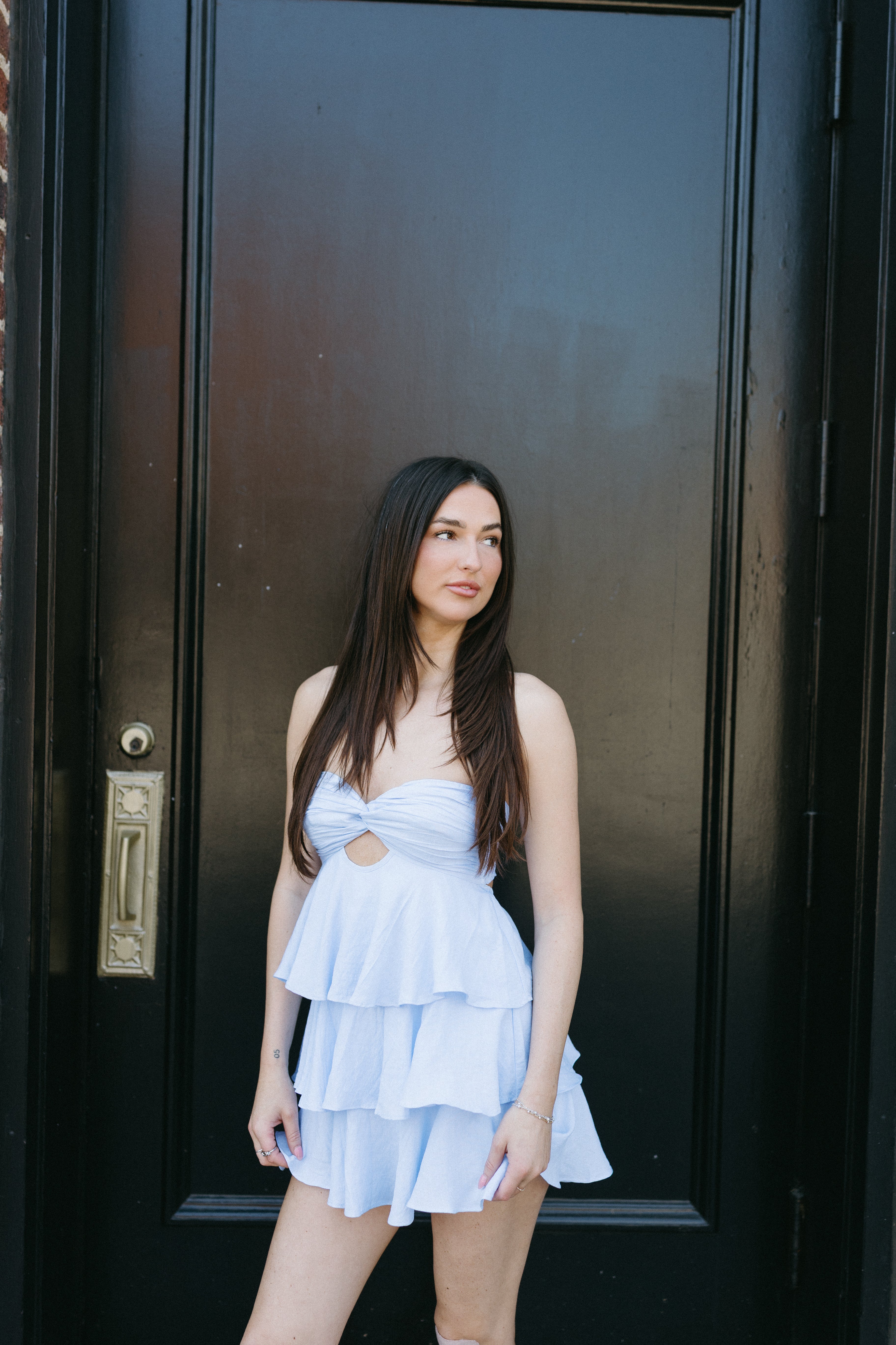 The Flirtation Ruffle Mini Dress