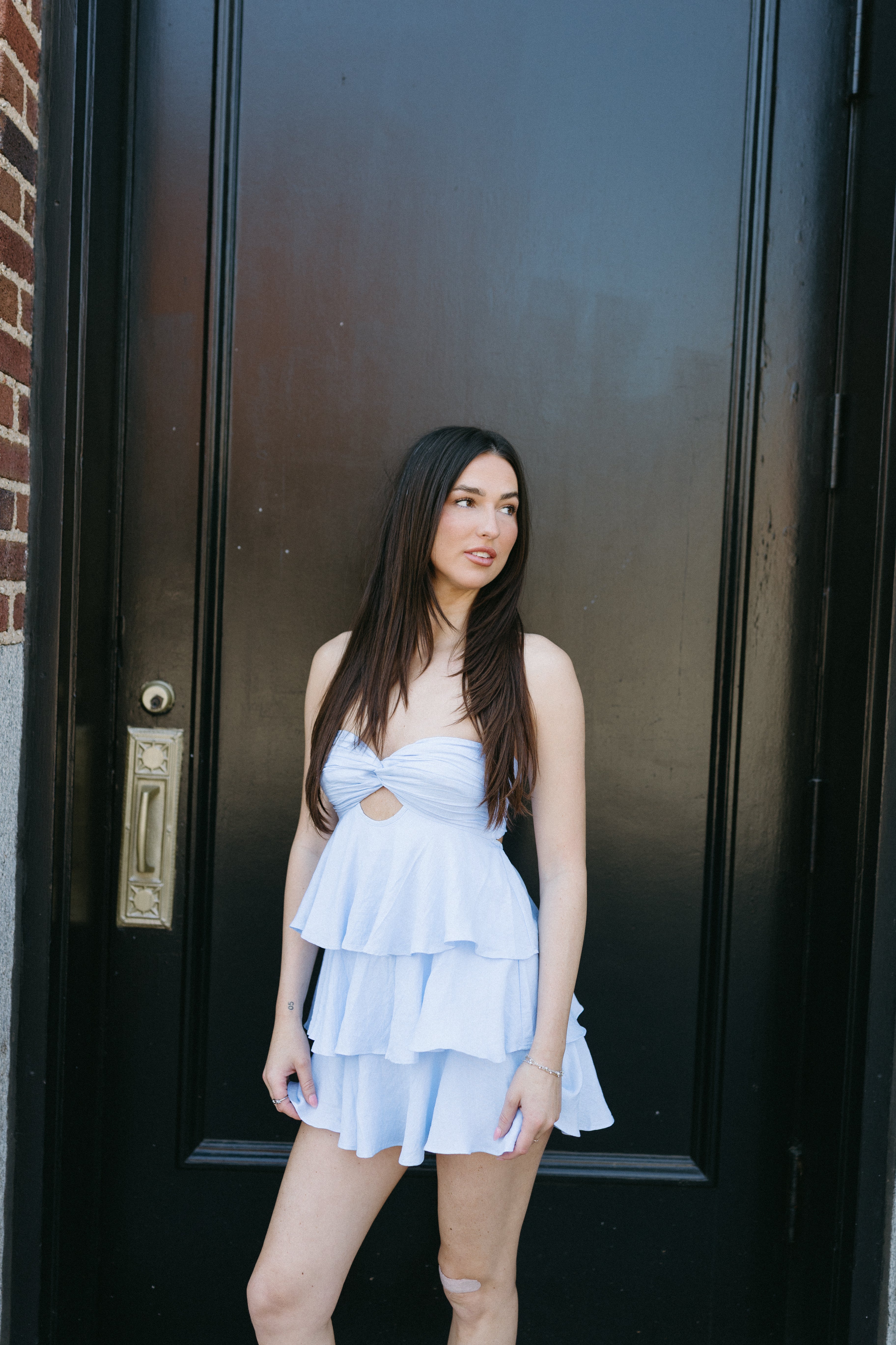 The Flirtation Ruffle Mini Dress