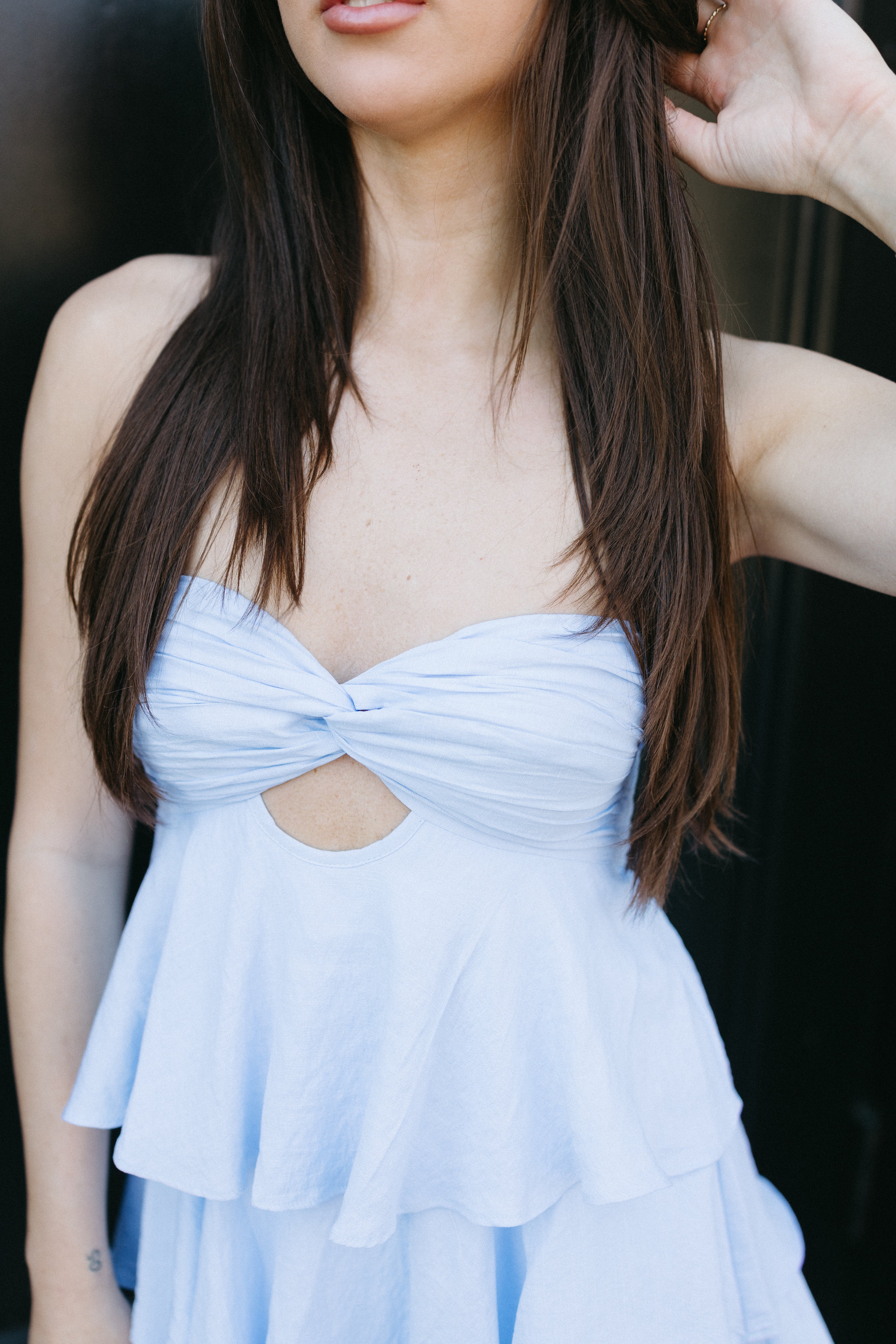 The Flirtation Ruffle Mini Dress