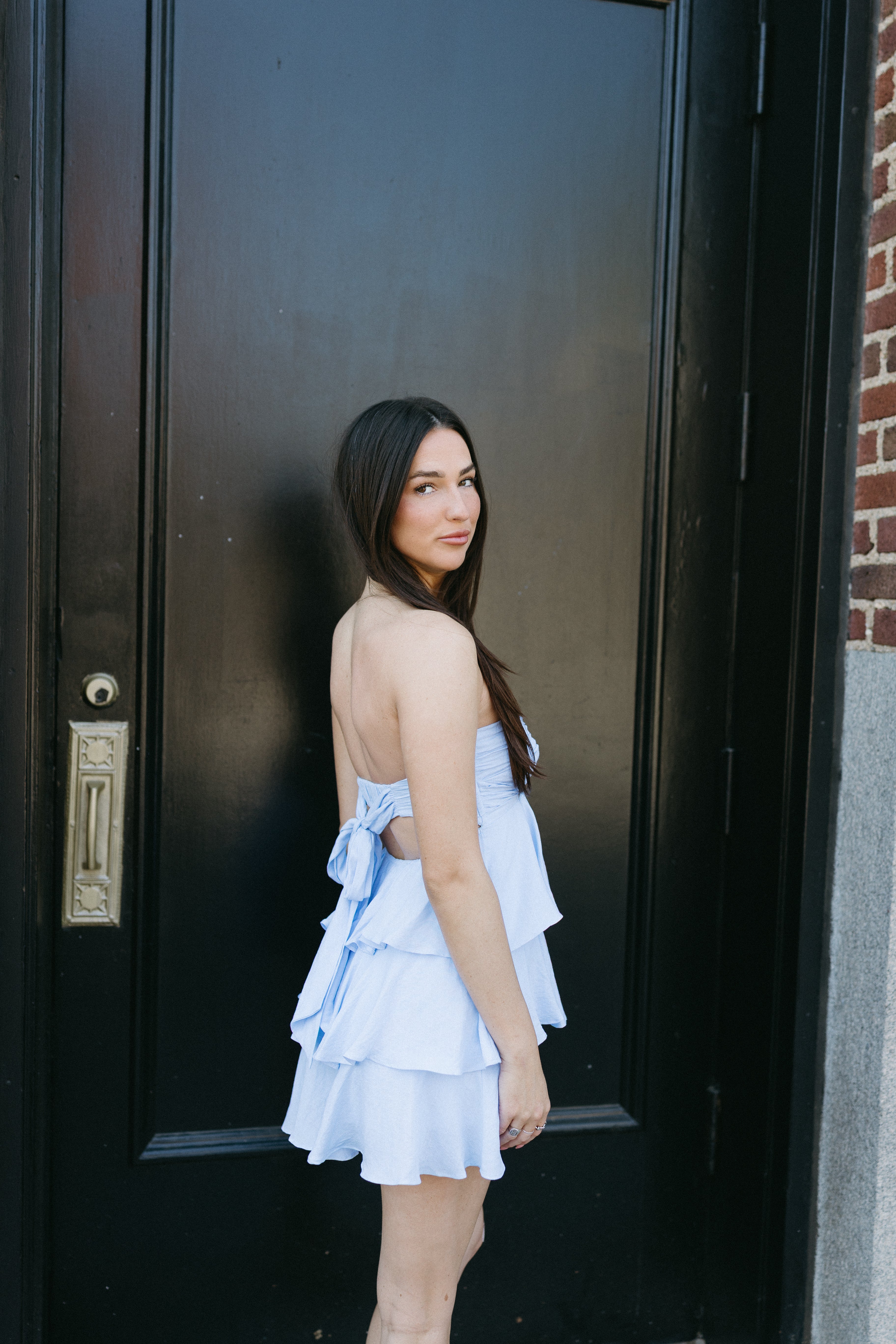 The Flirtation Ruffle Mini Dress