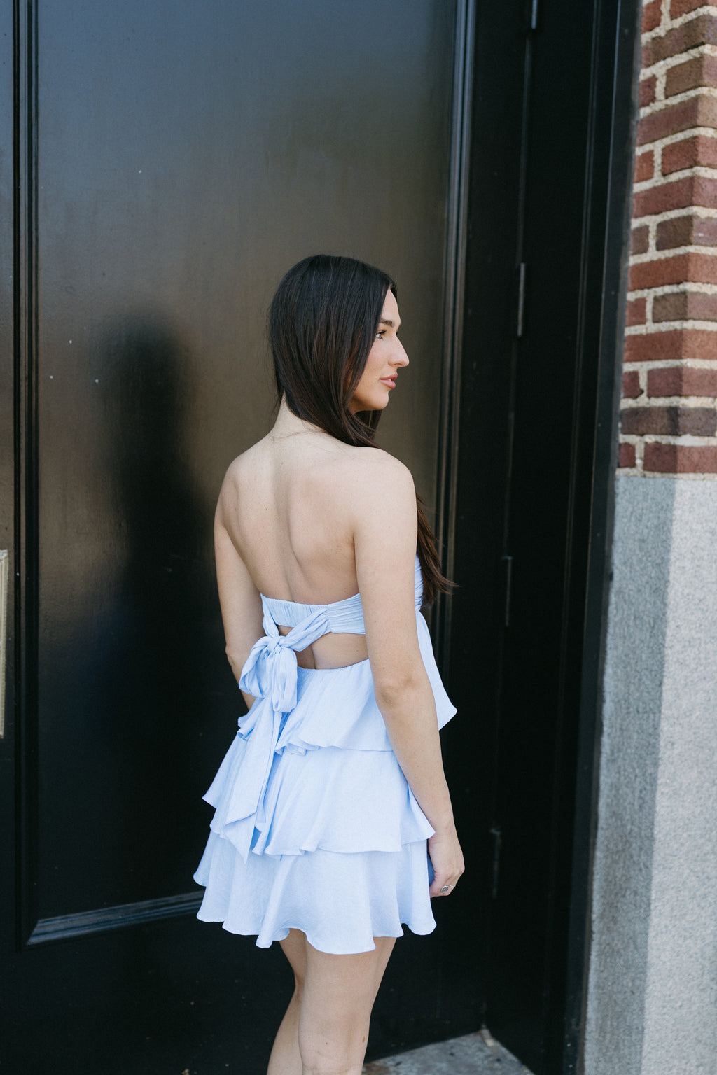 The Flirtation Ruffle Mini Dress