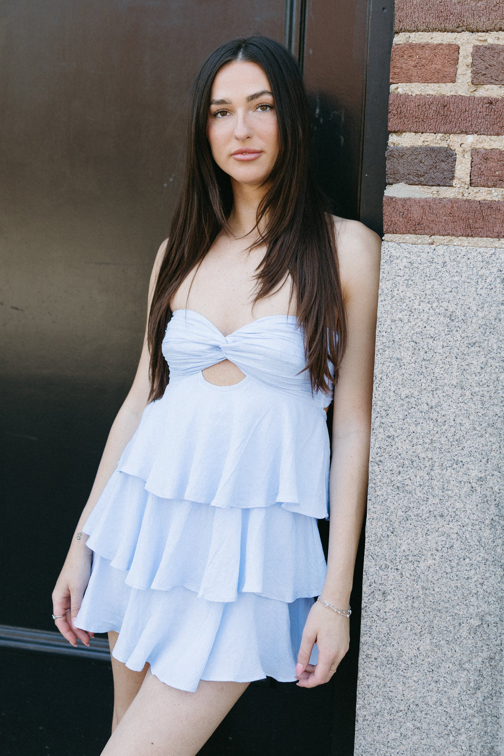 The Flirtation Ruffle Mini Dress