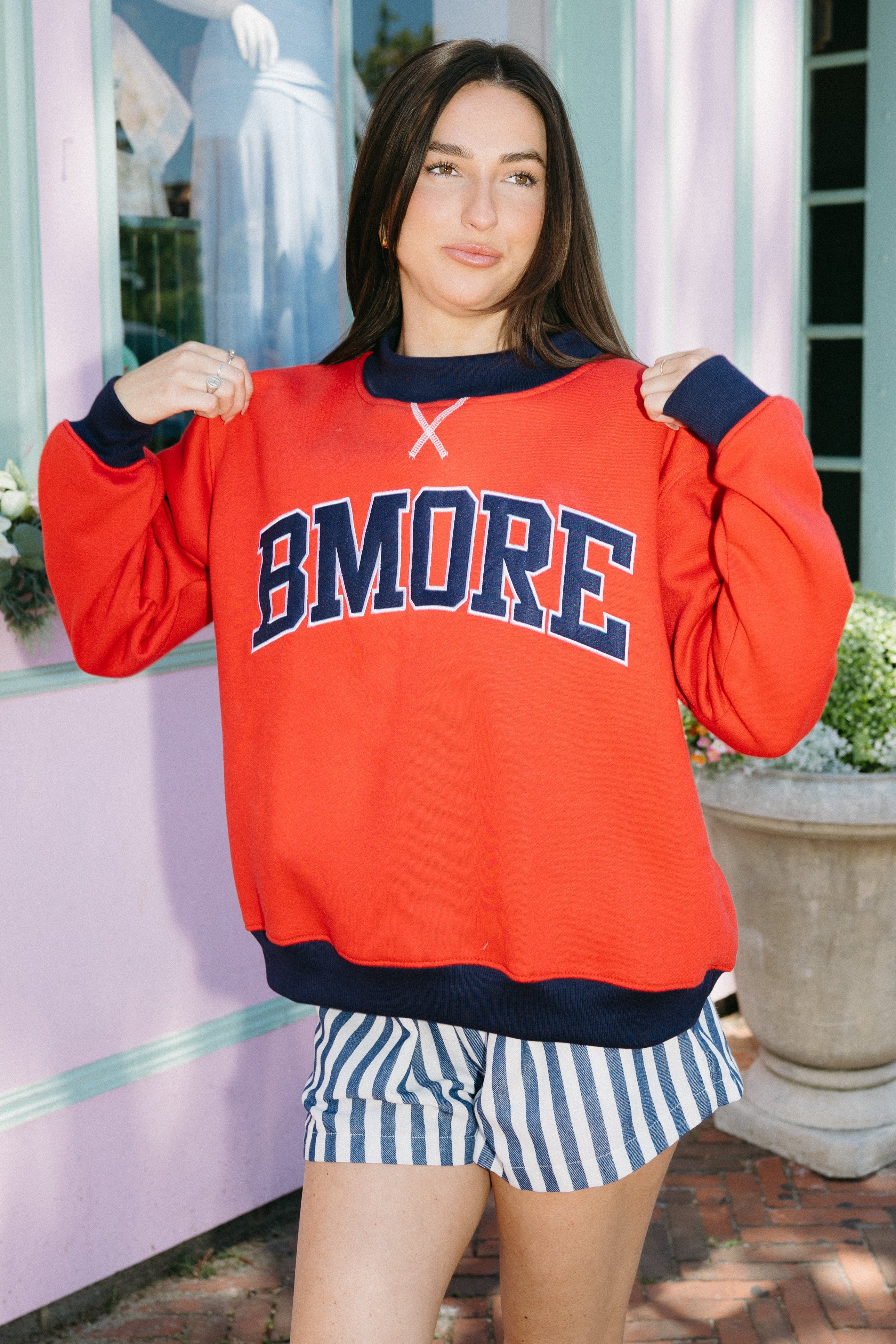 BMORE Americana Embroidered Mock Neck