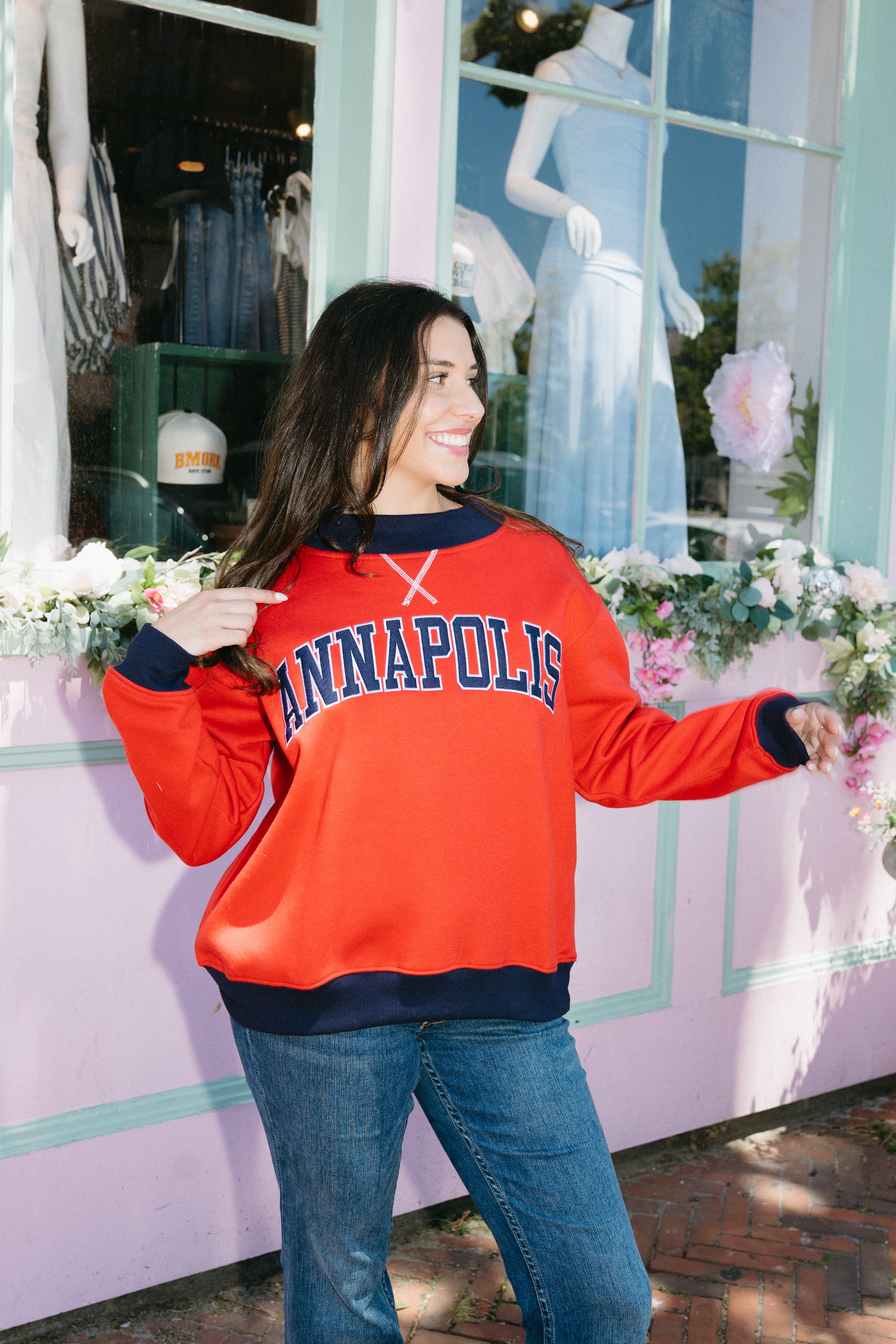 Annapolis Embroidered Mock Neck