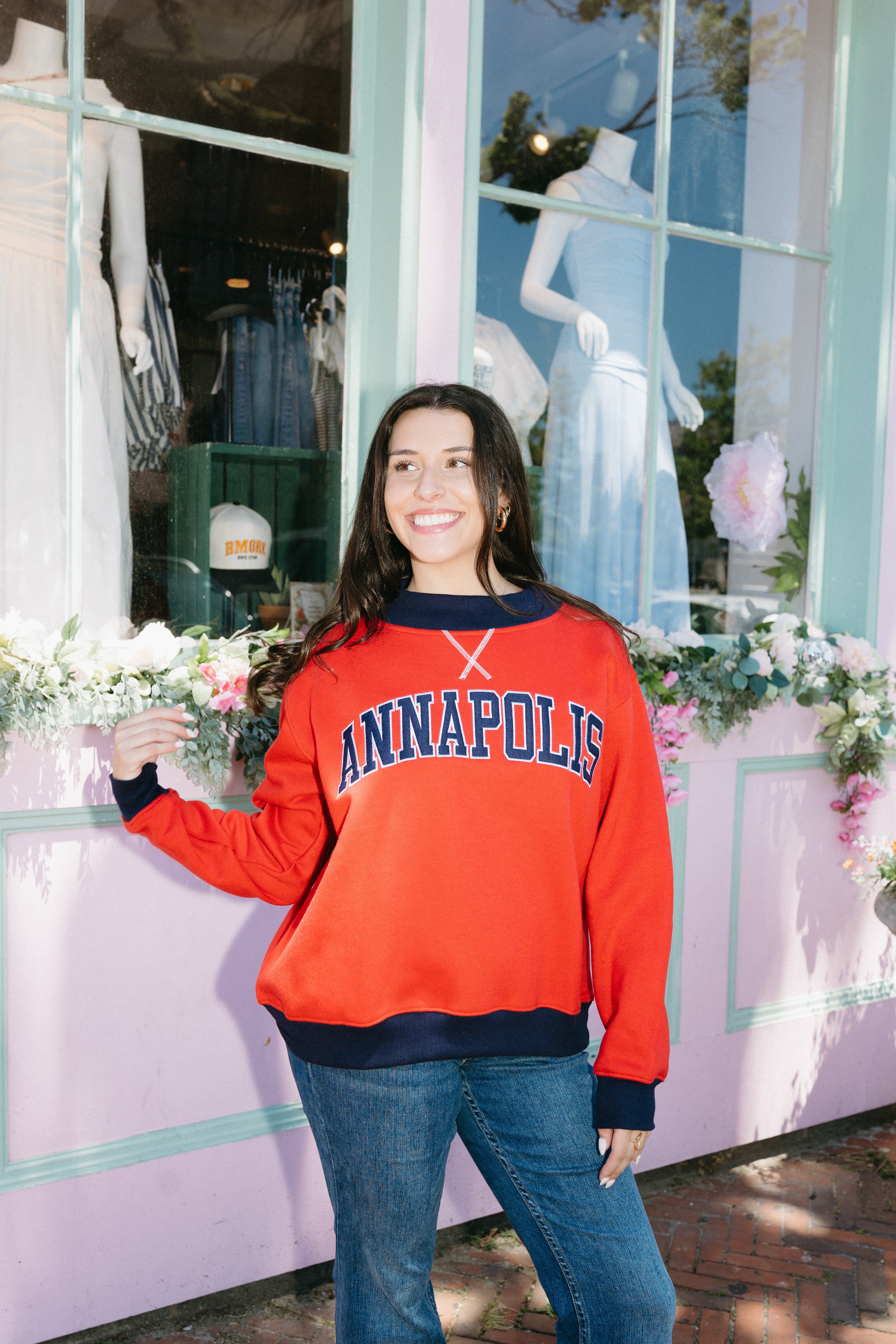 Annapolis Embroidered Mock Neck