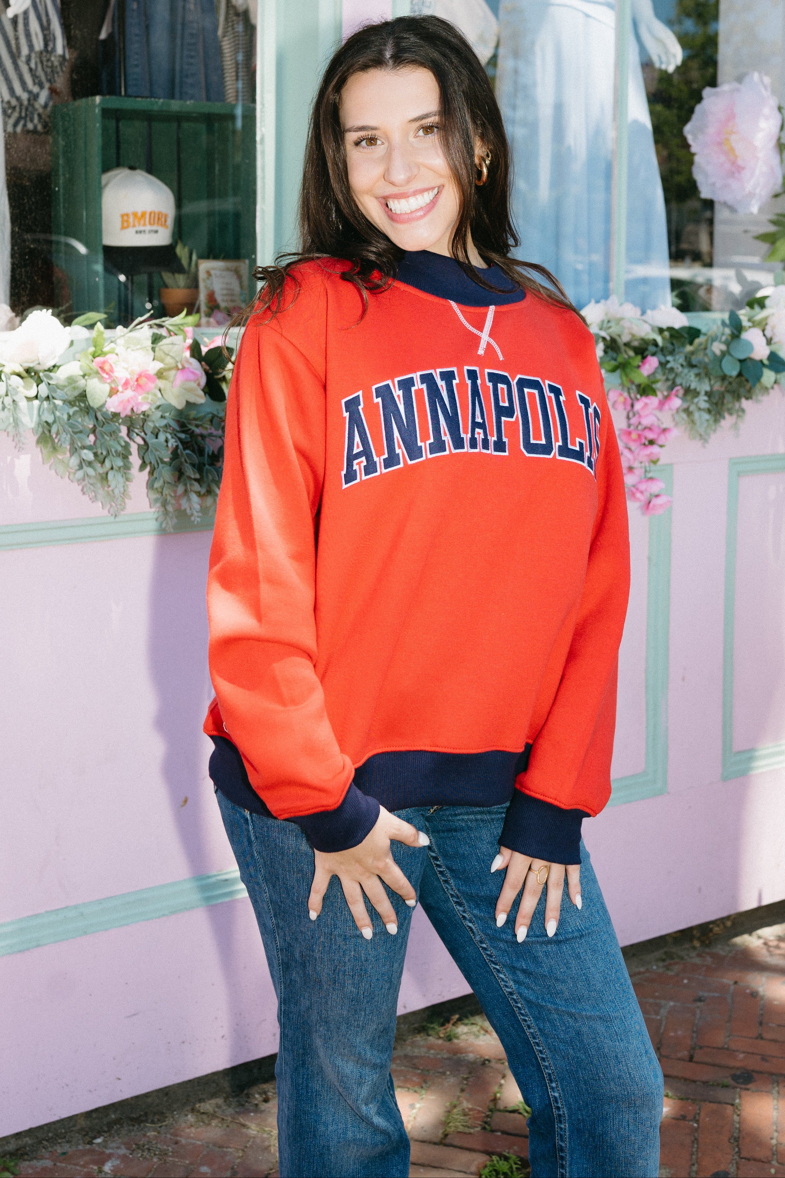 Annapolis Embroidered Mock Neck