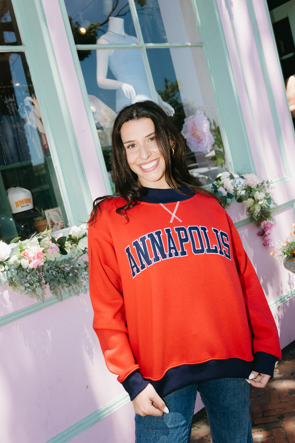 Annapolis Embroidered Mock Neck
