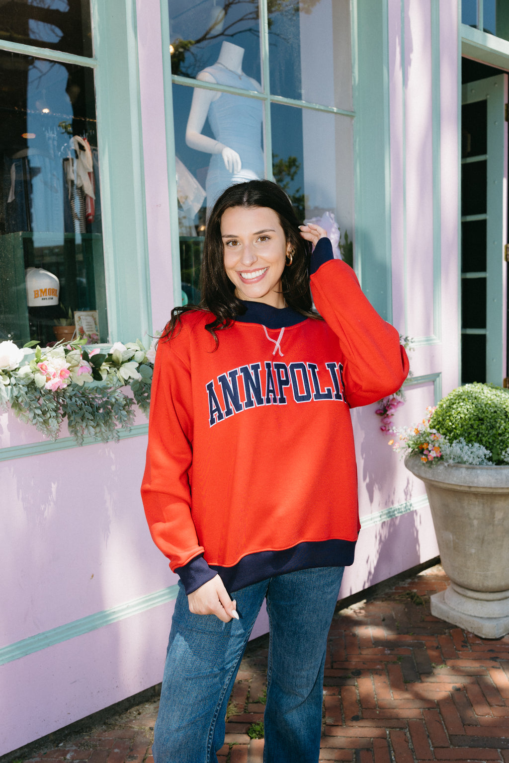 Annapolis Embroidered Mock Neck