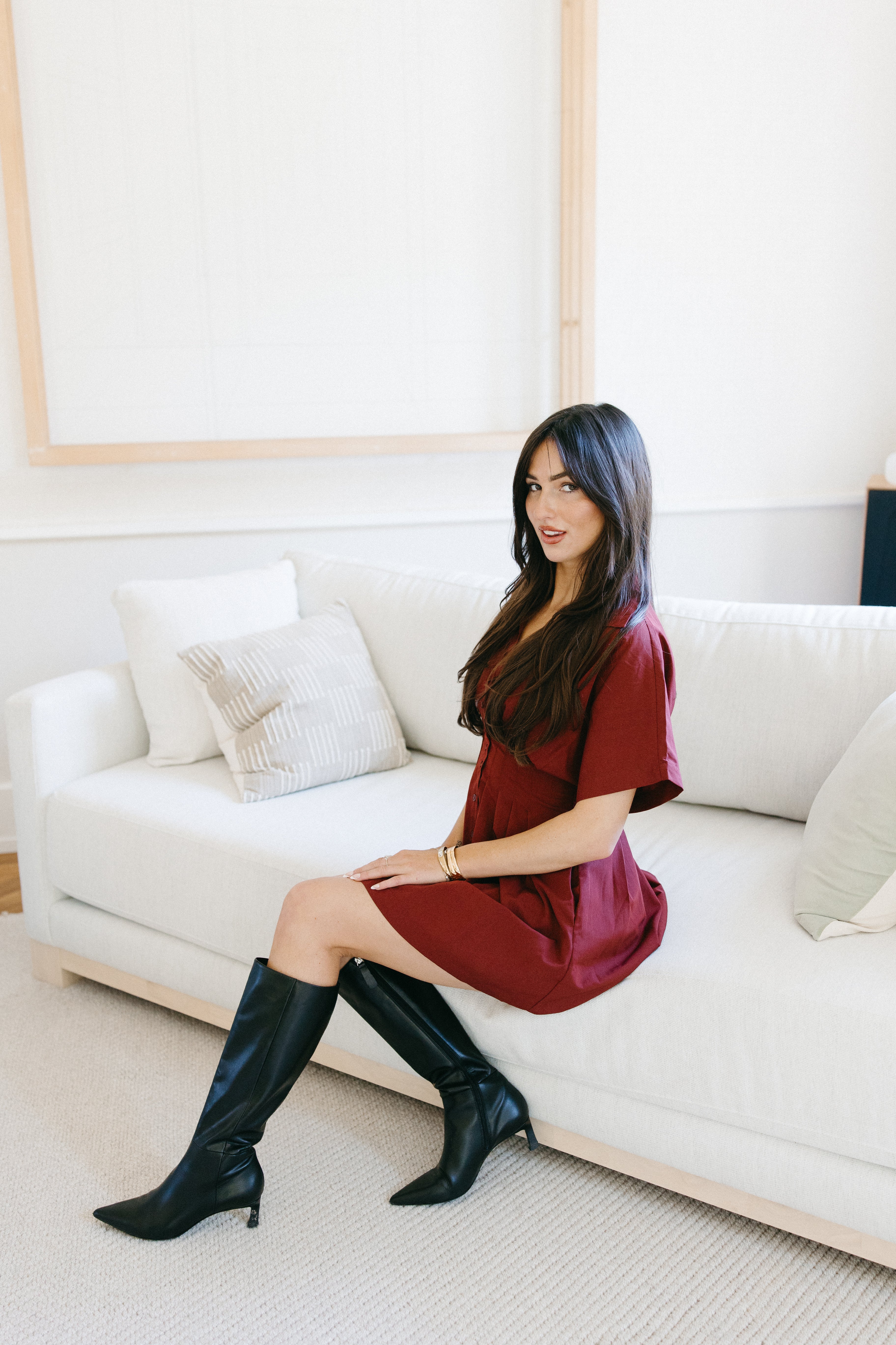 The Harper Pintuck Mini Dress