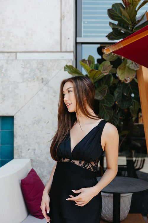 Distract Myself Lace Inset Maxi Dress