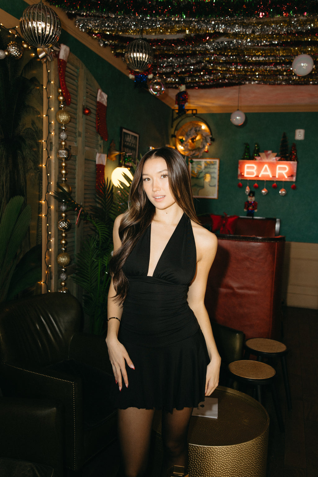 Midnight Mirage Halter Mini