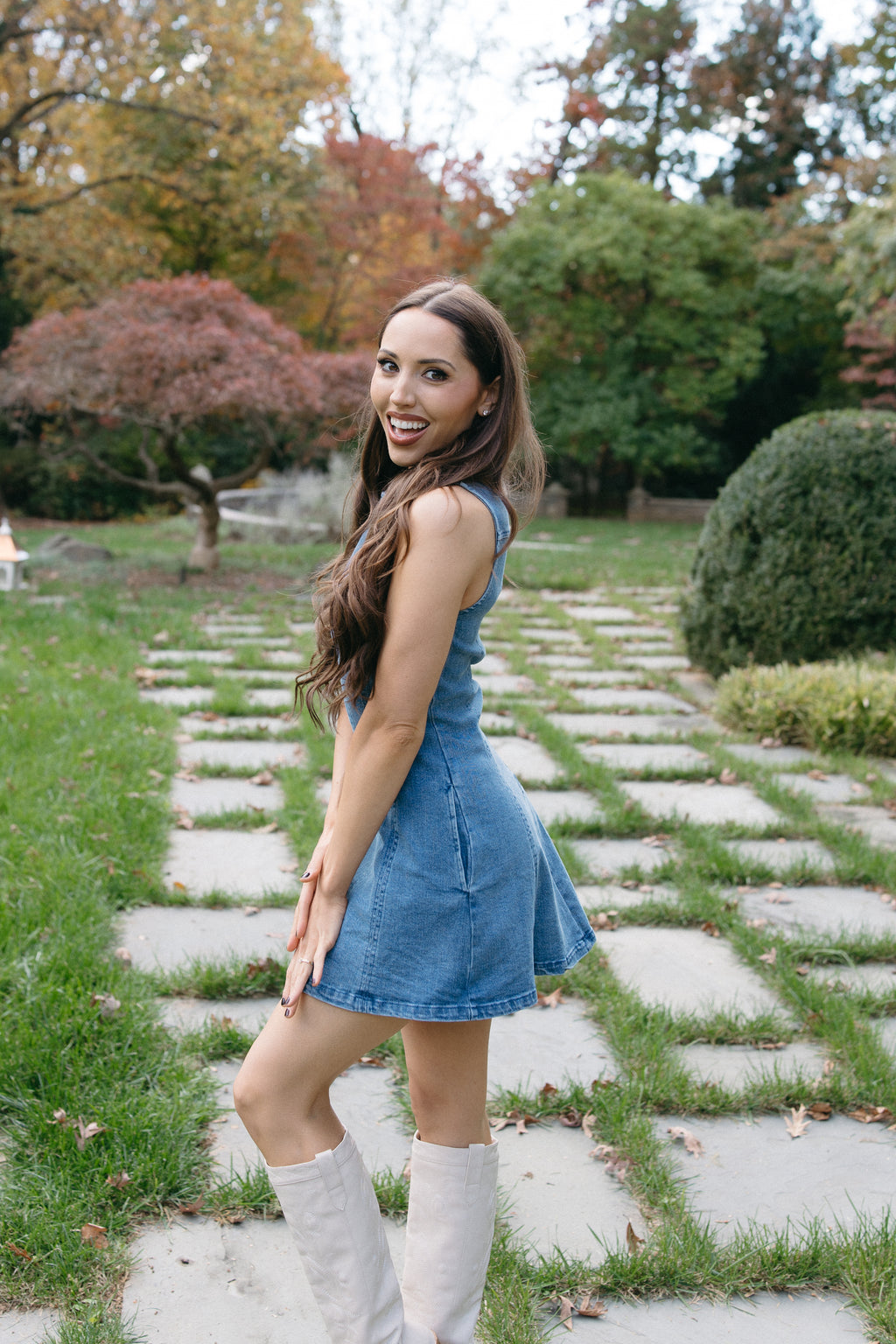 Soleil Sleeveless Denim Mini Dress