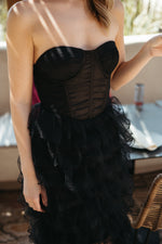 Midnight Somewhere Corset Maxi Dress