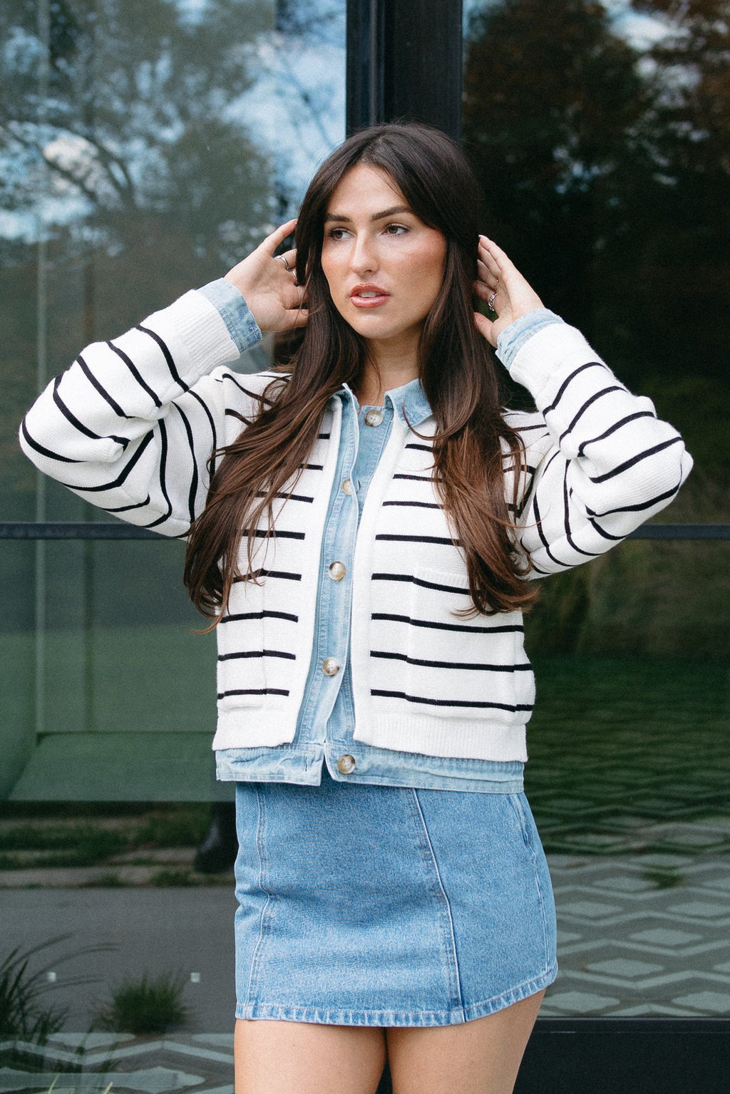 Selvedge Stripe Cardigan