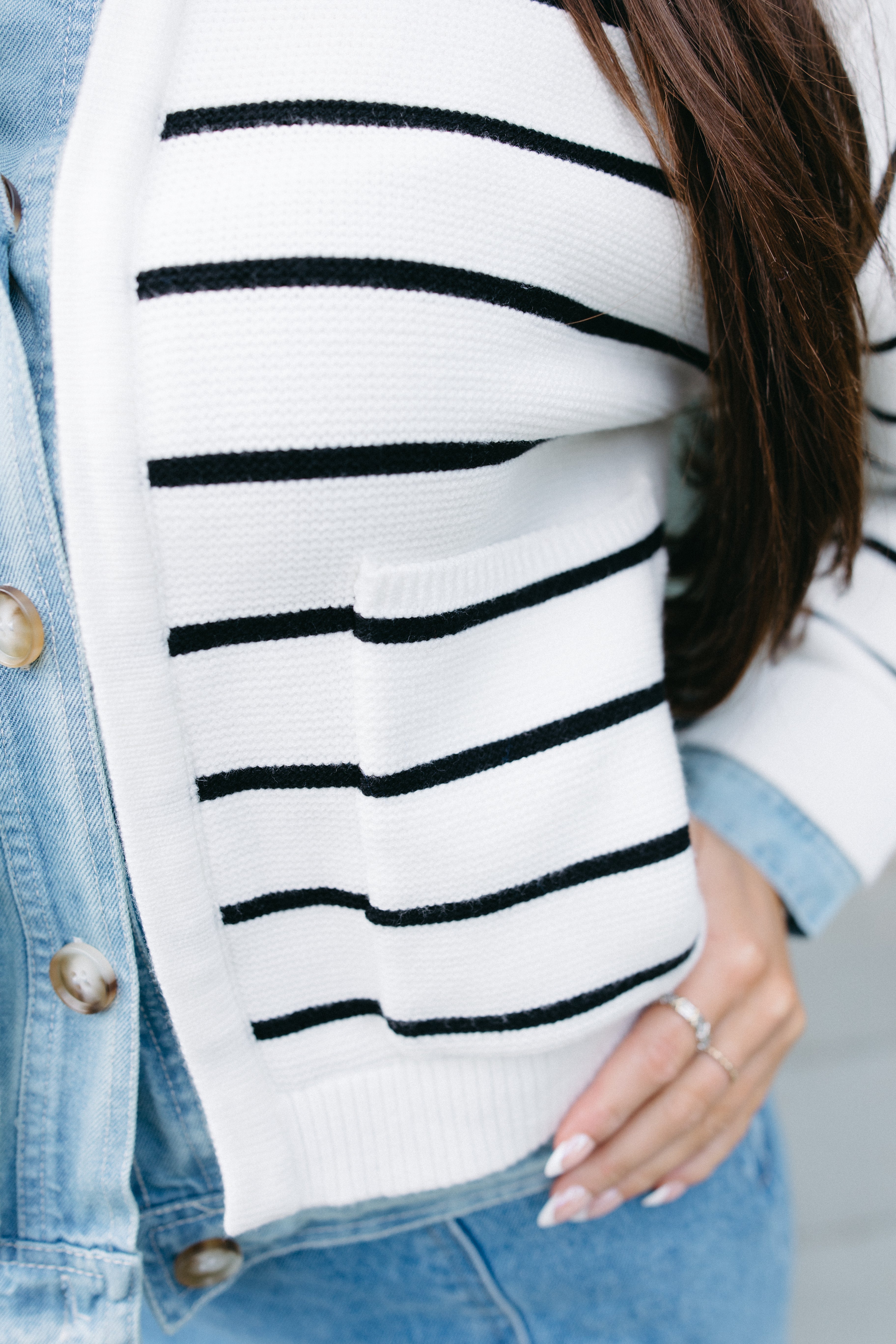 Selvedge Stripe Cardigan