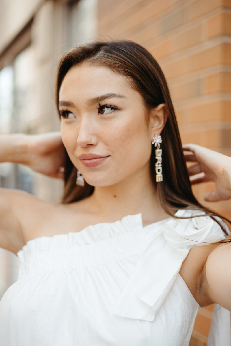 Bride Card Earrings