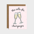 This Calls for Champagne Congrats Sticker Card