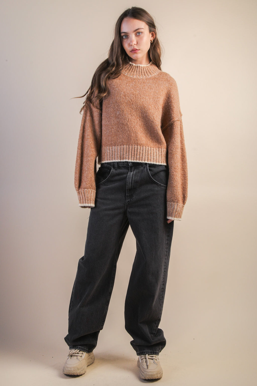 The Warm Brew Mock Neck Sweater
