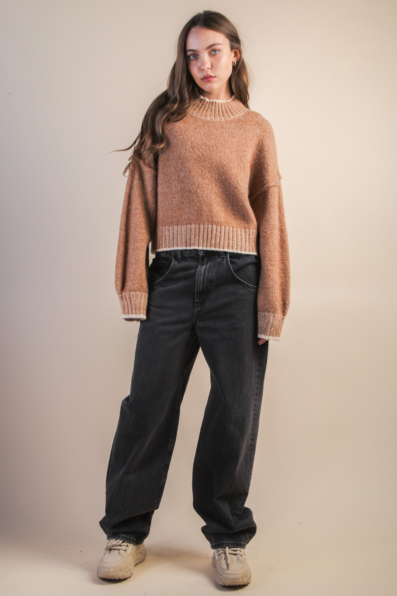 The Warm Brew Mock Neck Sweater