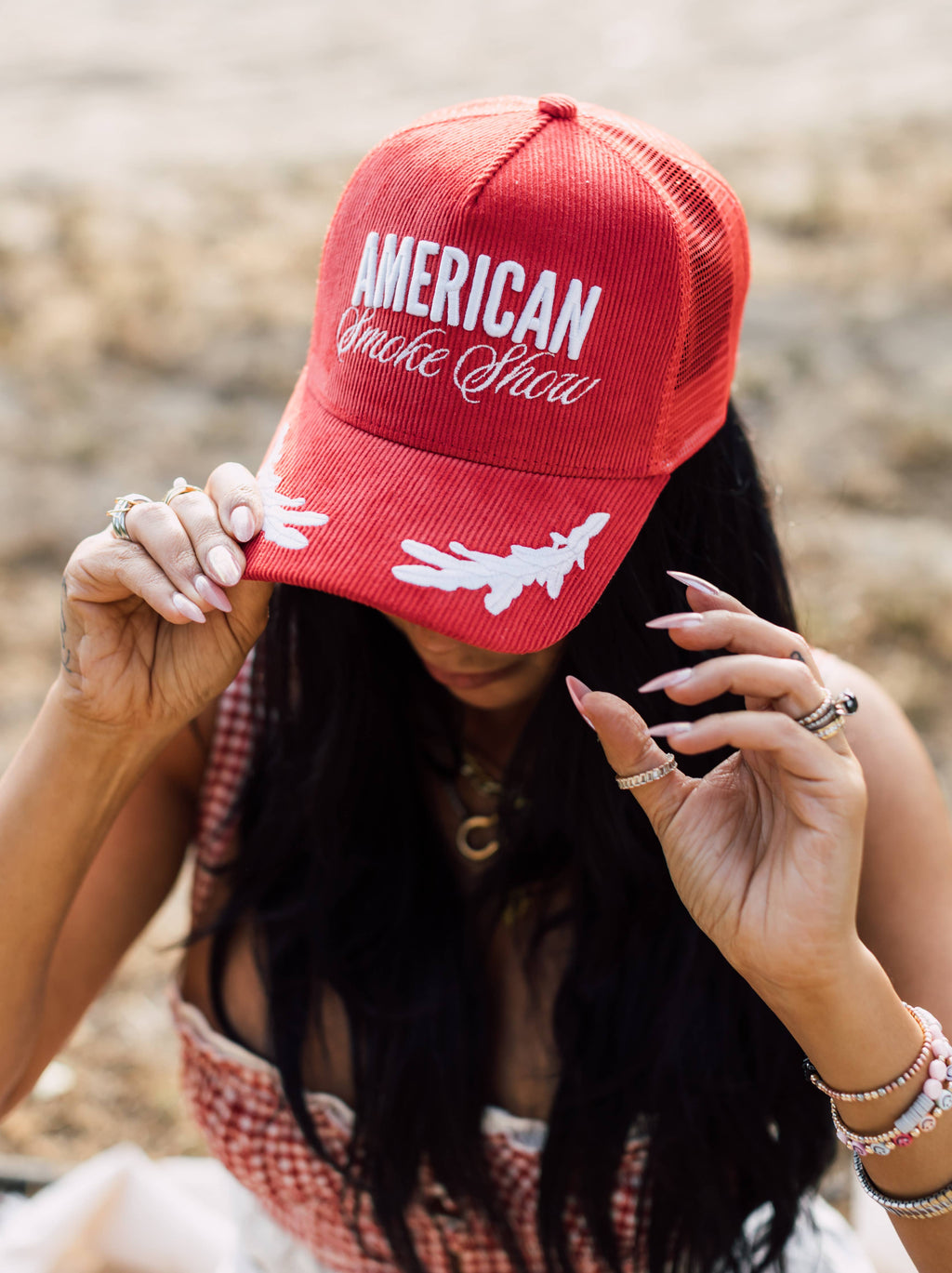 American Smoke Show Corduroy Trucker Hat