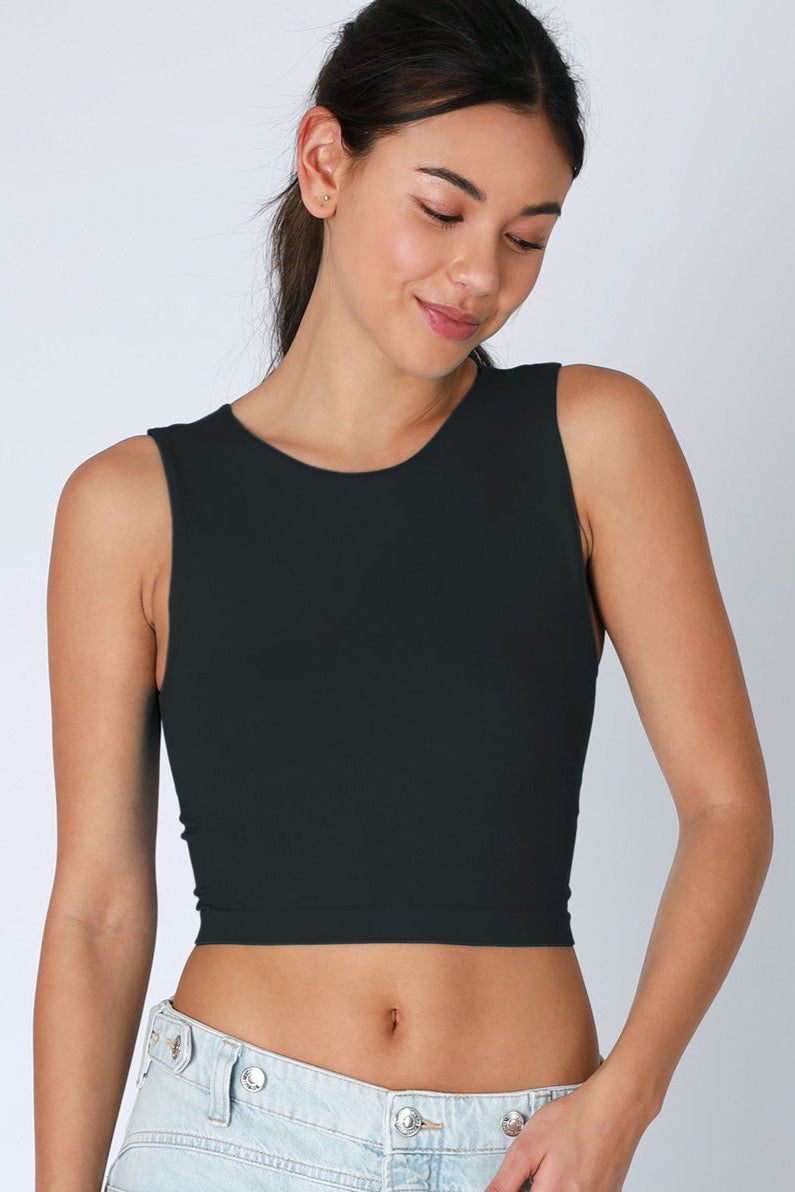 Clean Cut Crew Crop Top