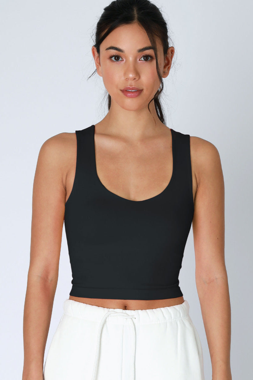 Sculpted Line Racerback Crop Top