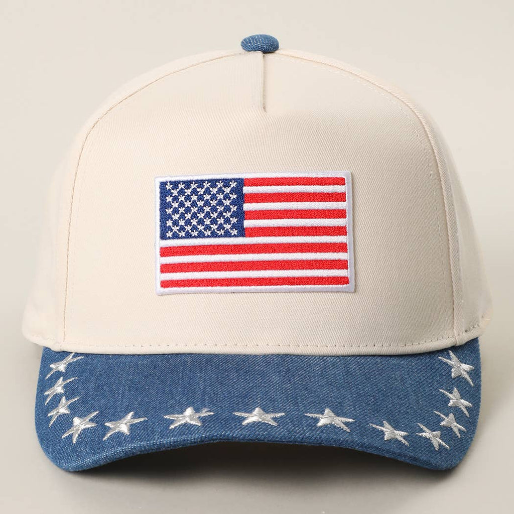 Flag Embroidered Patch Snapback