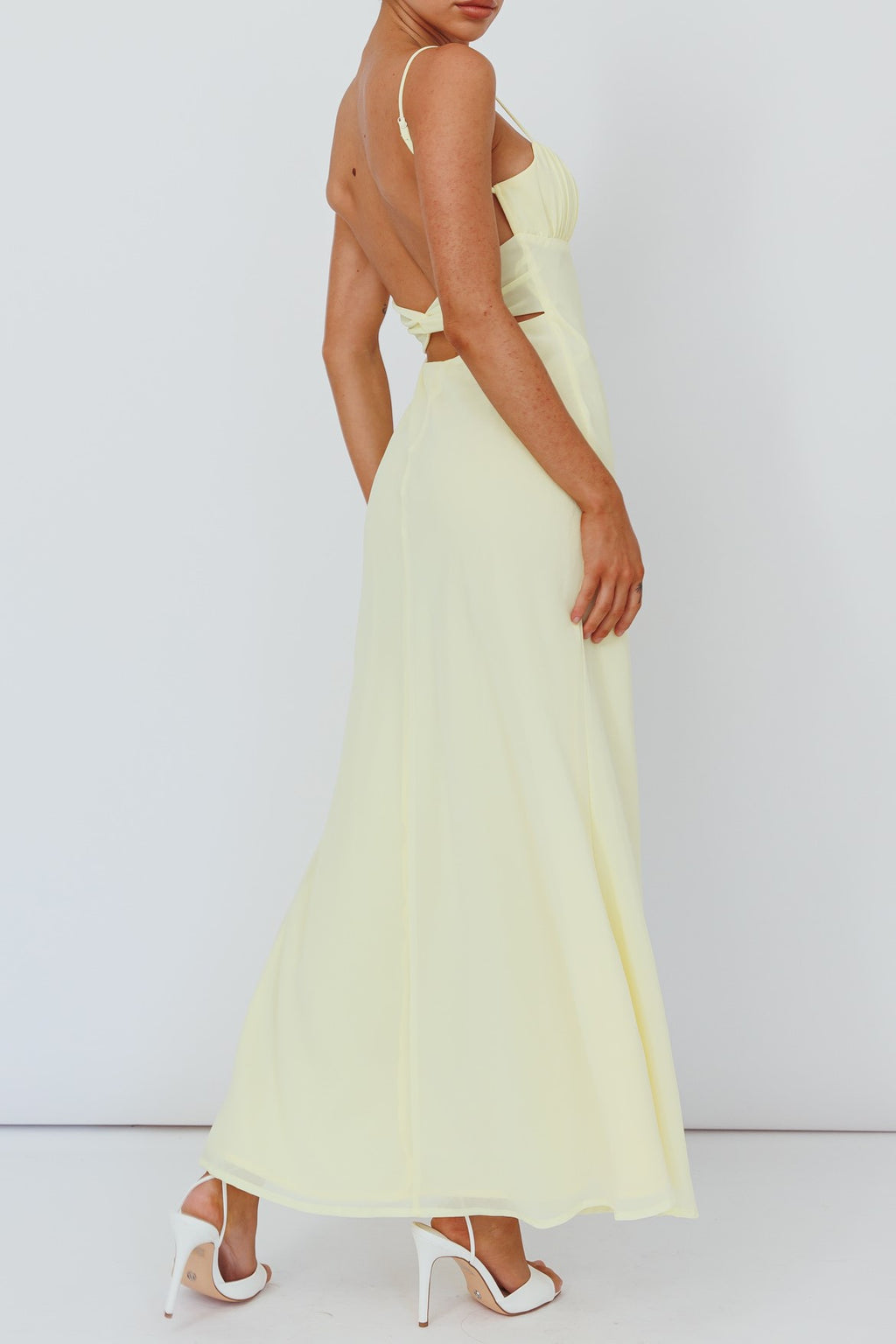 Elara Open Twist Maxi Dress