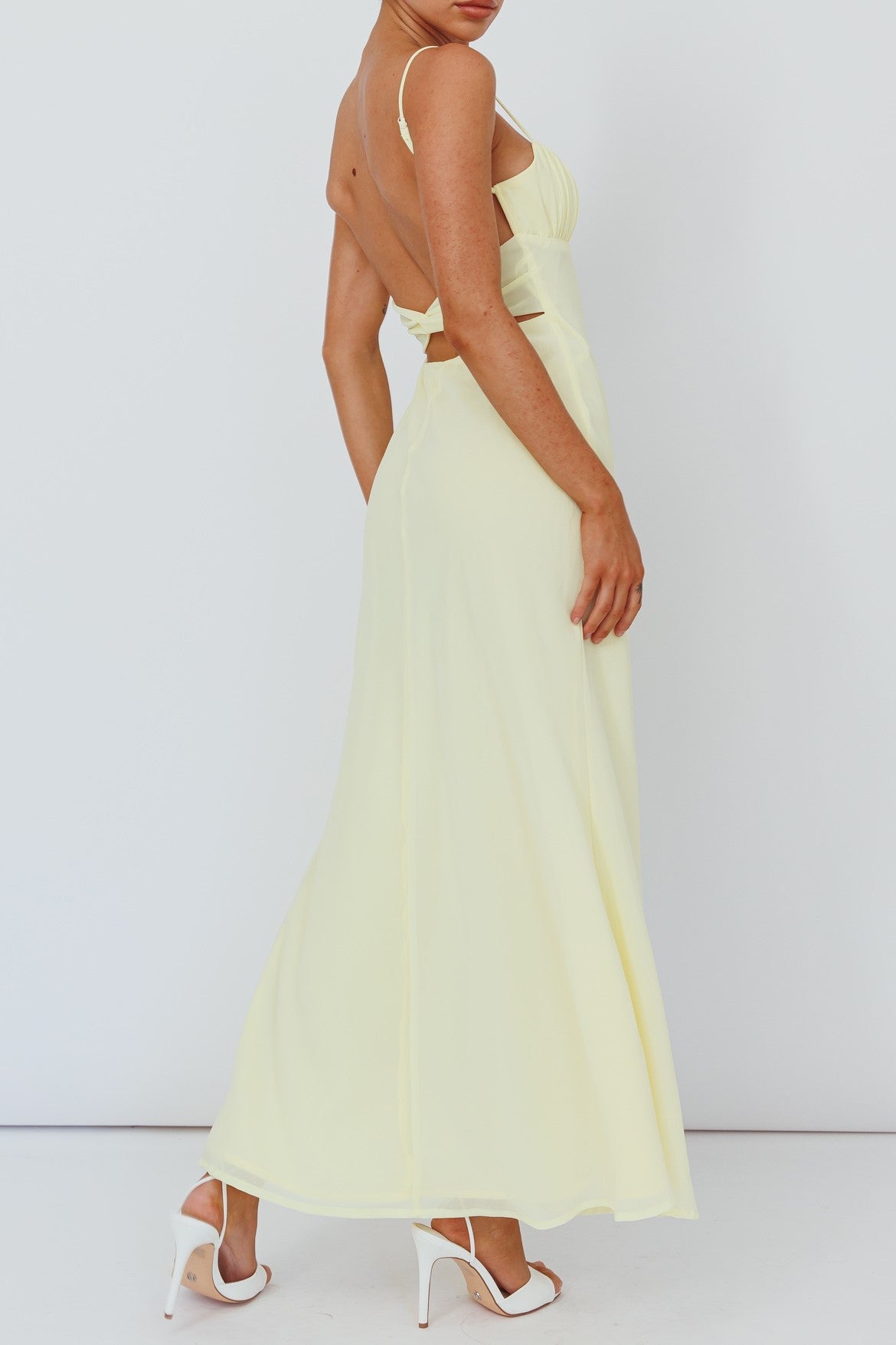 Elara Open Twist Maxi Dress