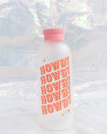 Howdy Partner Glass Water Bottle