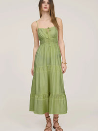 Sunkissed Shirred Midi Dress