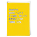 Favorite Sibling Birthday Card