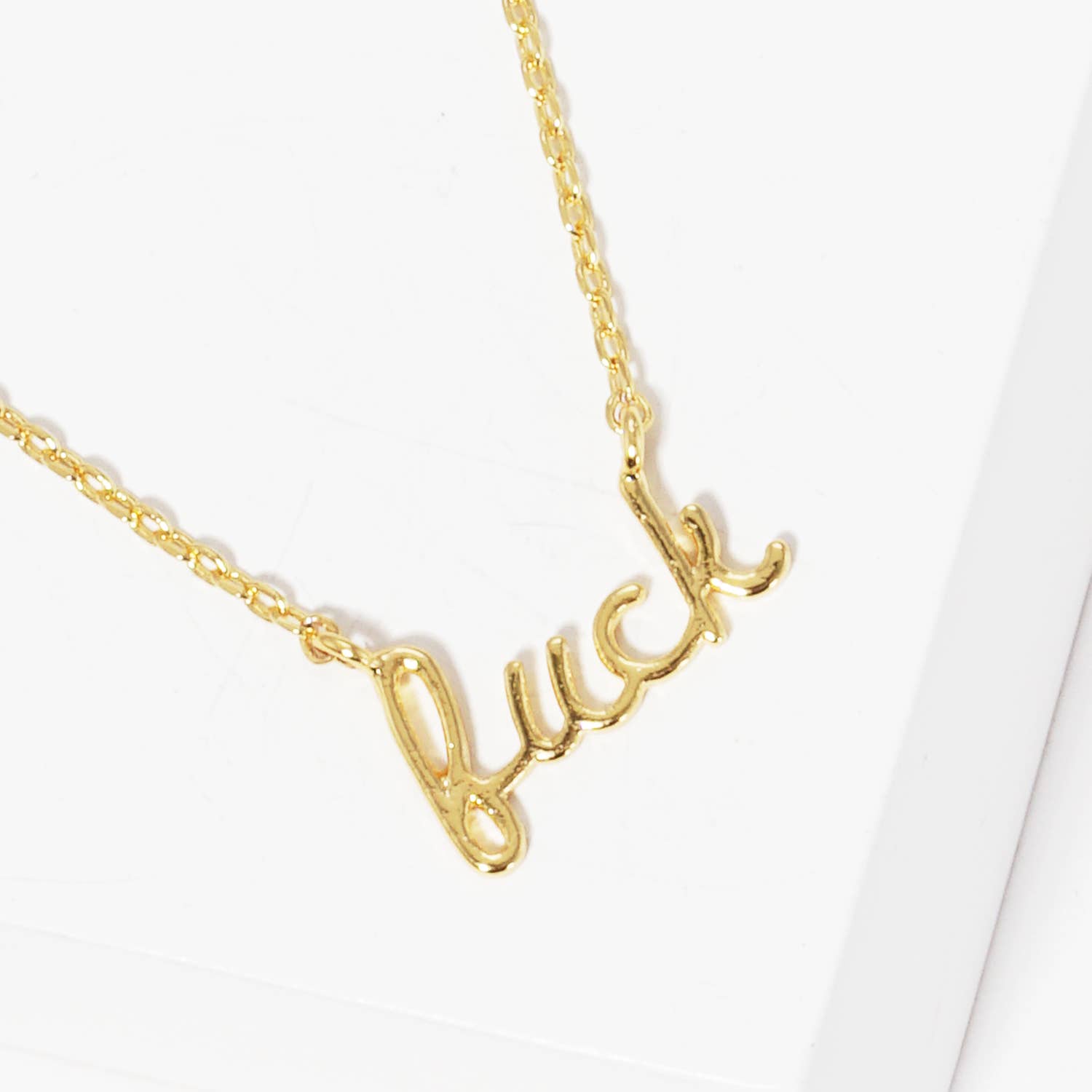 Lower Case Fuck Pendant Necklace