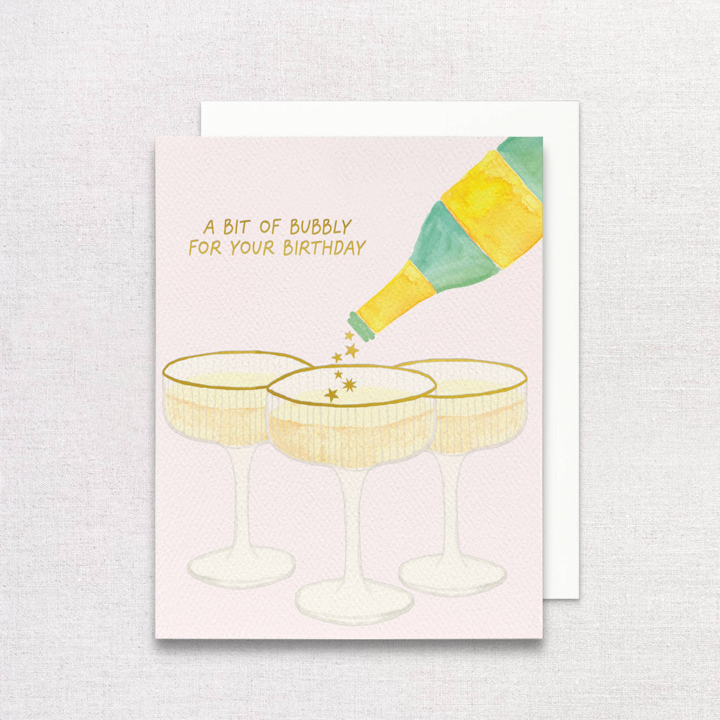 Champagne Birthday Card