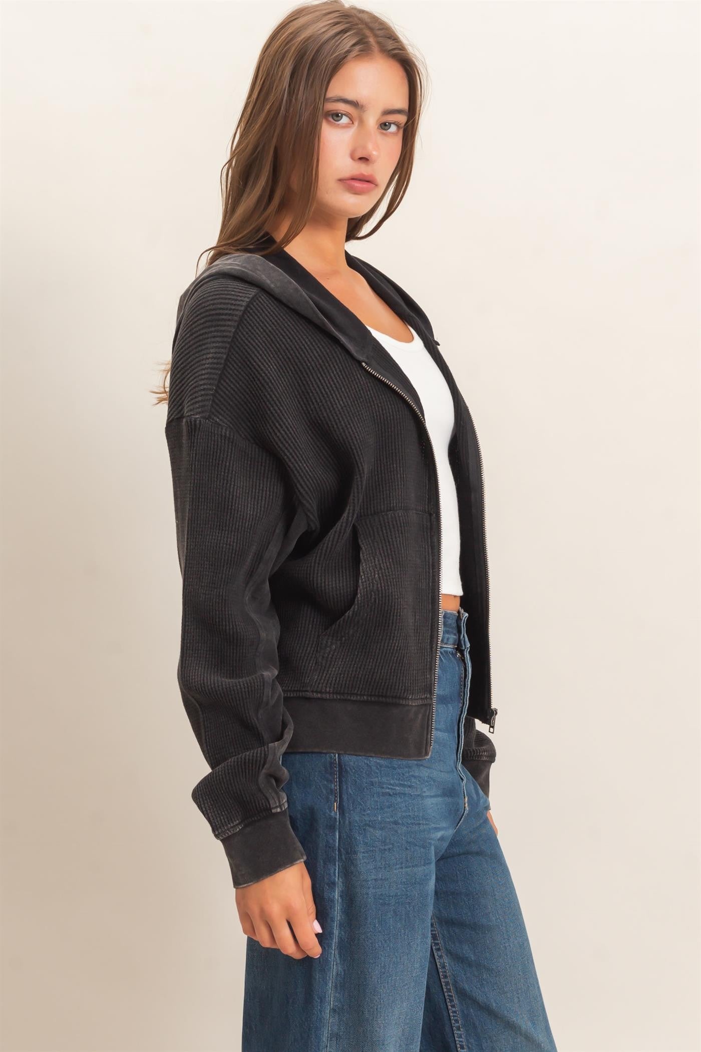 Cozy Core Waffle Hoodie