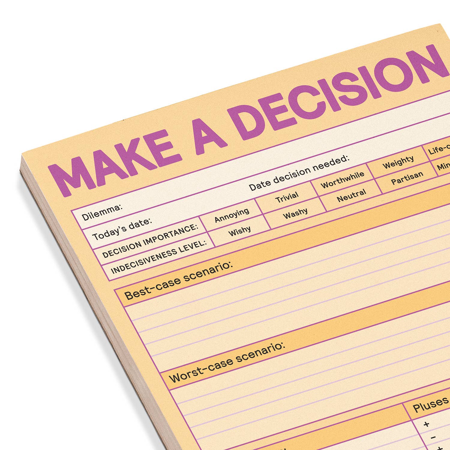 Make a Decision Notepad