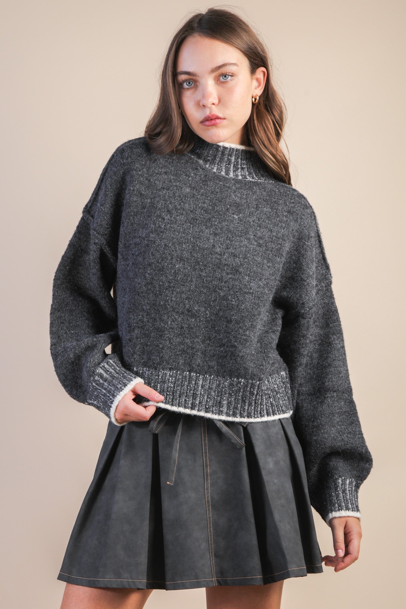 The Warm Brew Mock Neck Sweater