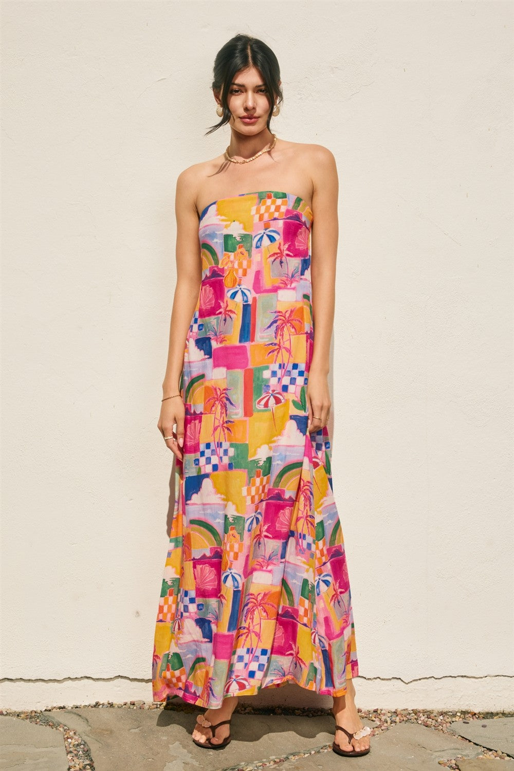 Bahamas Strapless Maxi Dress