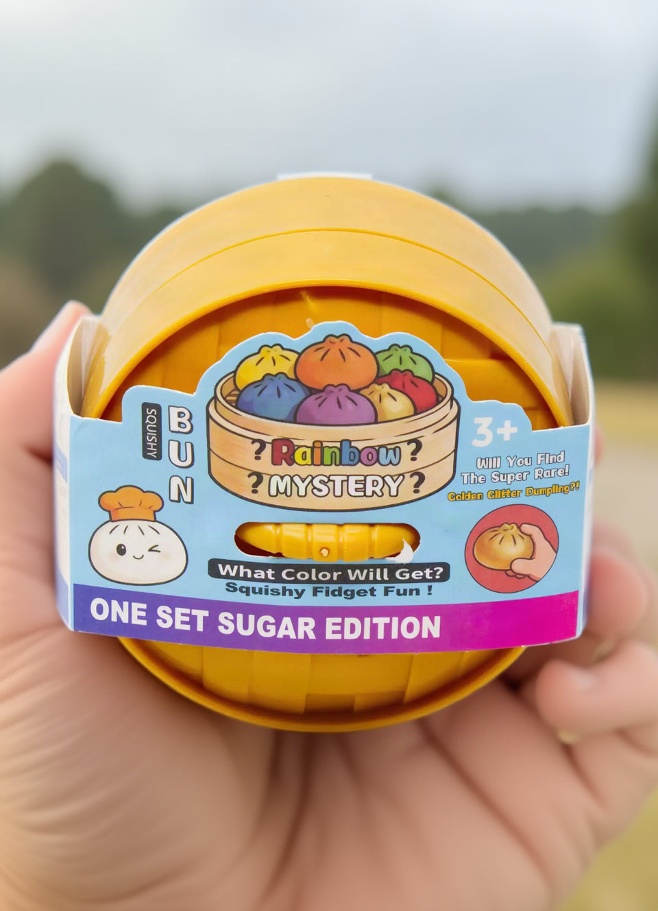 Squishy Rainbow Mystery Bun - Glitter Edition
