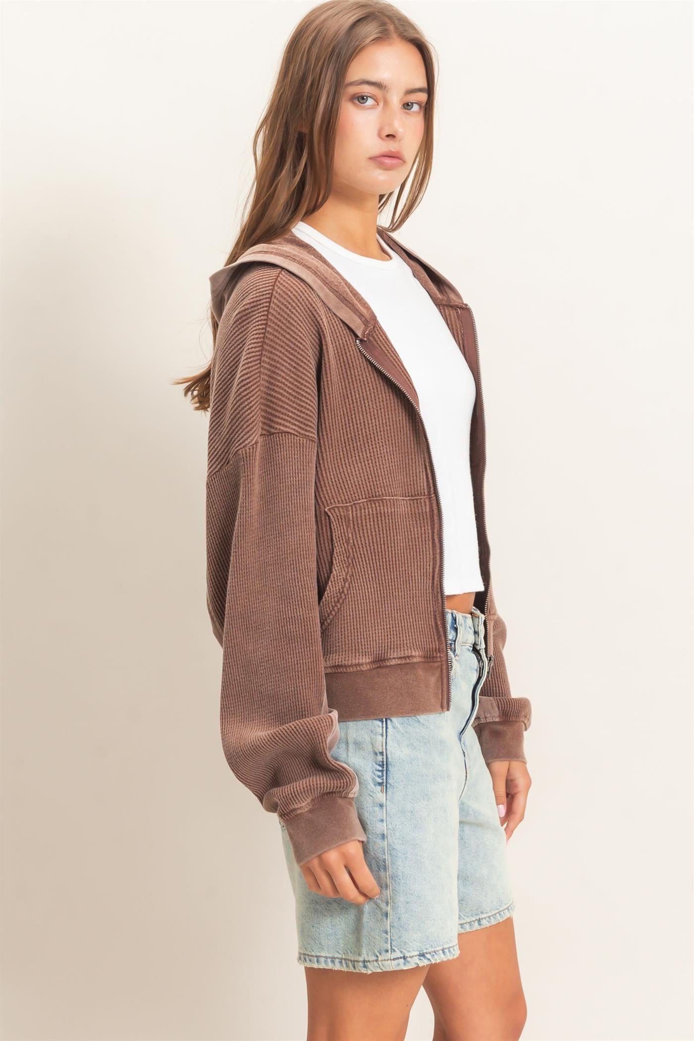 Cozy Core Waffle Hoodie